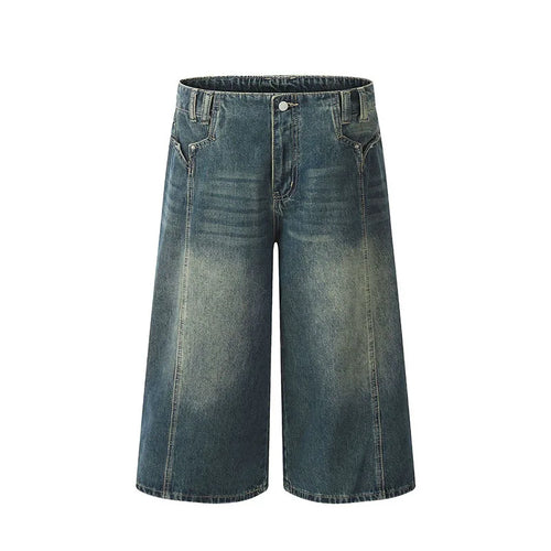 Load image into Gallery viewer, Men&#39;s High Street New American Style Casual Washed Cropped Male Denim Shorts Straight Leg Gradient Color Summer 9W1724
