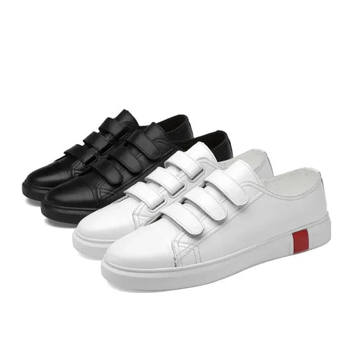 Load image into Gallery viewer, Men Casual Shoes  Lightweight White Black Sneakers Split Leather Breathable Men&#39;s Flats Shoes Walking For Men
