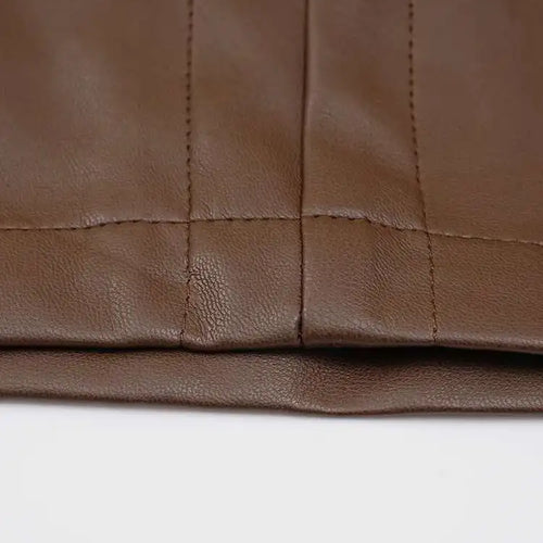 Load image into Gallery viewer, Women Black  Pu Leather Pockets Big Size Long Vest Dress New V-Neck Sleeveless Fashion Tide Spring Autumn 2025 CPG2085
