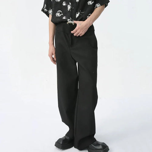 Load image into Gallery viewer, Summer Men&#39;s Suit Pants French Style Lazy Floor-length Straight Casual Male Trousers Solid Color Men Wear 9C5600
