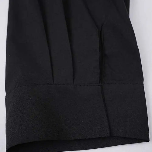 Load image into Gallery viewer, Women Black Irregular Spliced Big Size Blouse New Stand Collar Long Sleeve Shirt Fashion Tide Spring Autumn 2025 CPG1573
