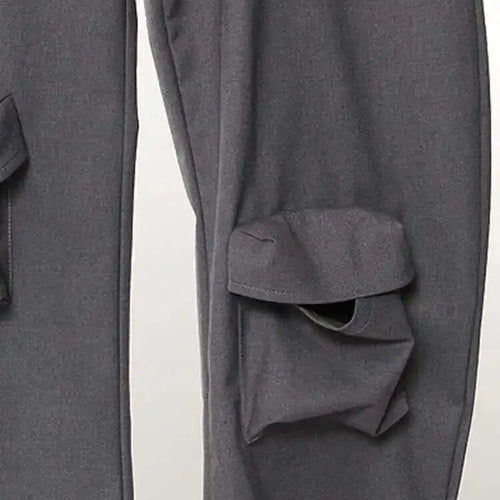 Load image into Gallery viewer, Low Waist Gray Irregular Cut Pockts Long Cargo Pants New Loose Fit Trousers Women Fashion Tide Spring Autumn 2025 1DH2816
