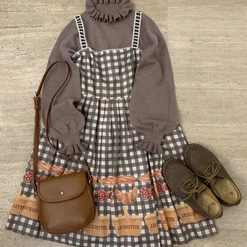 Load image into Gallery viewer, 2025 Autumn Preppy Style Knitted Sweater Harajuku Sweet Loose Simple Jumpers Y2k Aesthetic Ruffled Collar Solid Grunge Pullover
