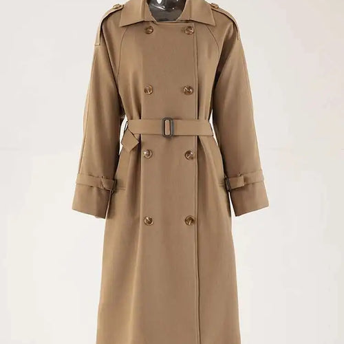 Load image into Gallery viewer, Women Red Double Breasted Big Size Elegant Trench New Lapel Long Sleeve Windbreaker Fashion Spring Autumn 2025  CPG1783
