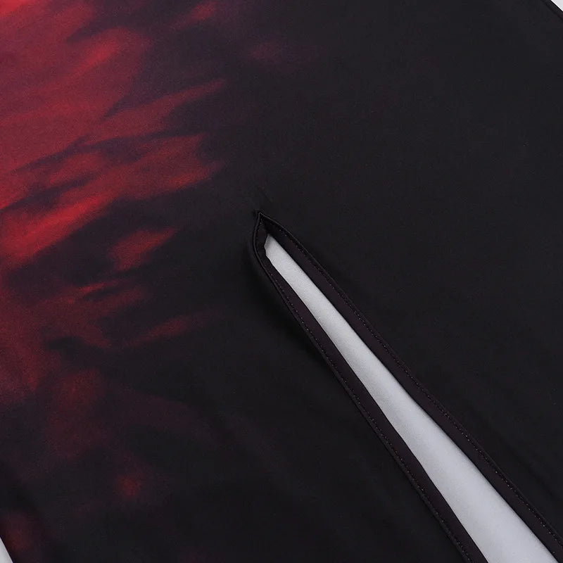 Strapless Print Sexy Midi Dress For Women Fashion Off-shoulder Backless Bodycon Club Party Sexy Long Dress Clubwear