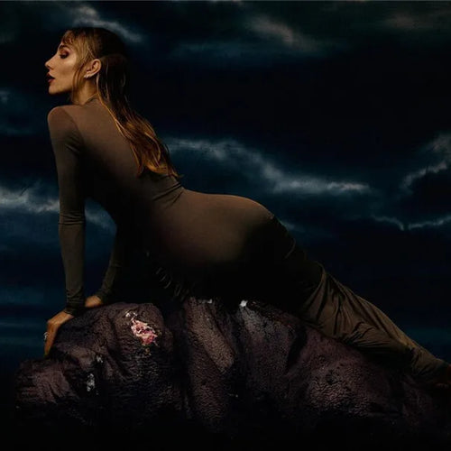 Load image into Gallery viewer, Diagonal Collar Long Sleeve Maxi Dress For Women Autumn Winter New Solid High Waist Ruched Bodycon Sexy Long Dress
