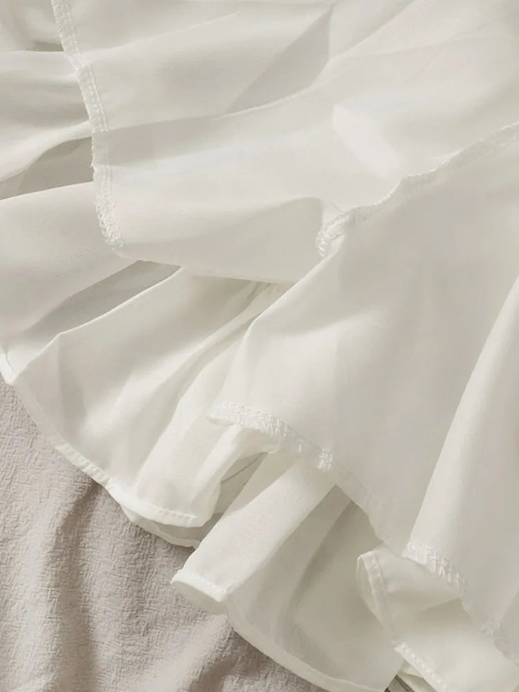 Women's Summer Sexy High Waist Slim Pleated A Line Mini Skirts Korean Fashion Casual Short Black White Skirt Alt Clothes Female