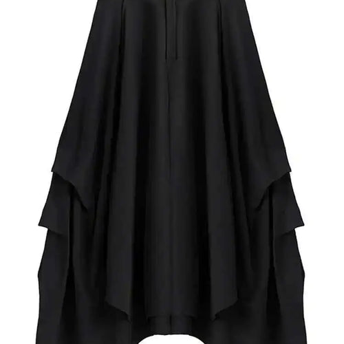 Load image into Gallery viewer, High Waist Black pleated Irregular A-line Half-body Skirt Women Loose Fit Fashion Tide New Spring Autumn 2025 1DH4346

