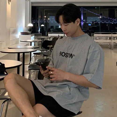 Load image into Gallery viewer, Men's T-shirts Summer New Fashion Short Sleeve Round Collar Letter Printing Design Male Tees Casul Clothing Summer 9W1360
