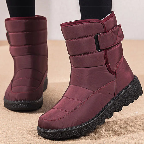 Load image into Gallery viewer, Women Boots 2025 Winter Shoes Woman Waterproof Snow Boots Winter Warm Fur Botas Mujer Korea Style Black Ankle Boots For Women
