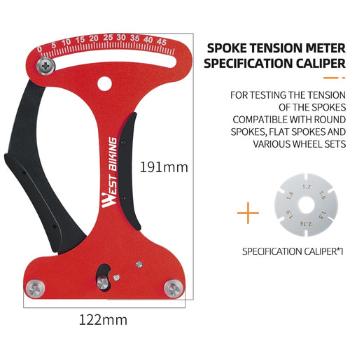 Load image into Gallery viewer, Bicycle Spoke Tension Meter Measuring Tool Aluminum Alloy Wheel Repair Tool Road Bike Indicator Meter Tensiometer
