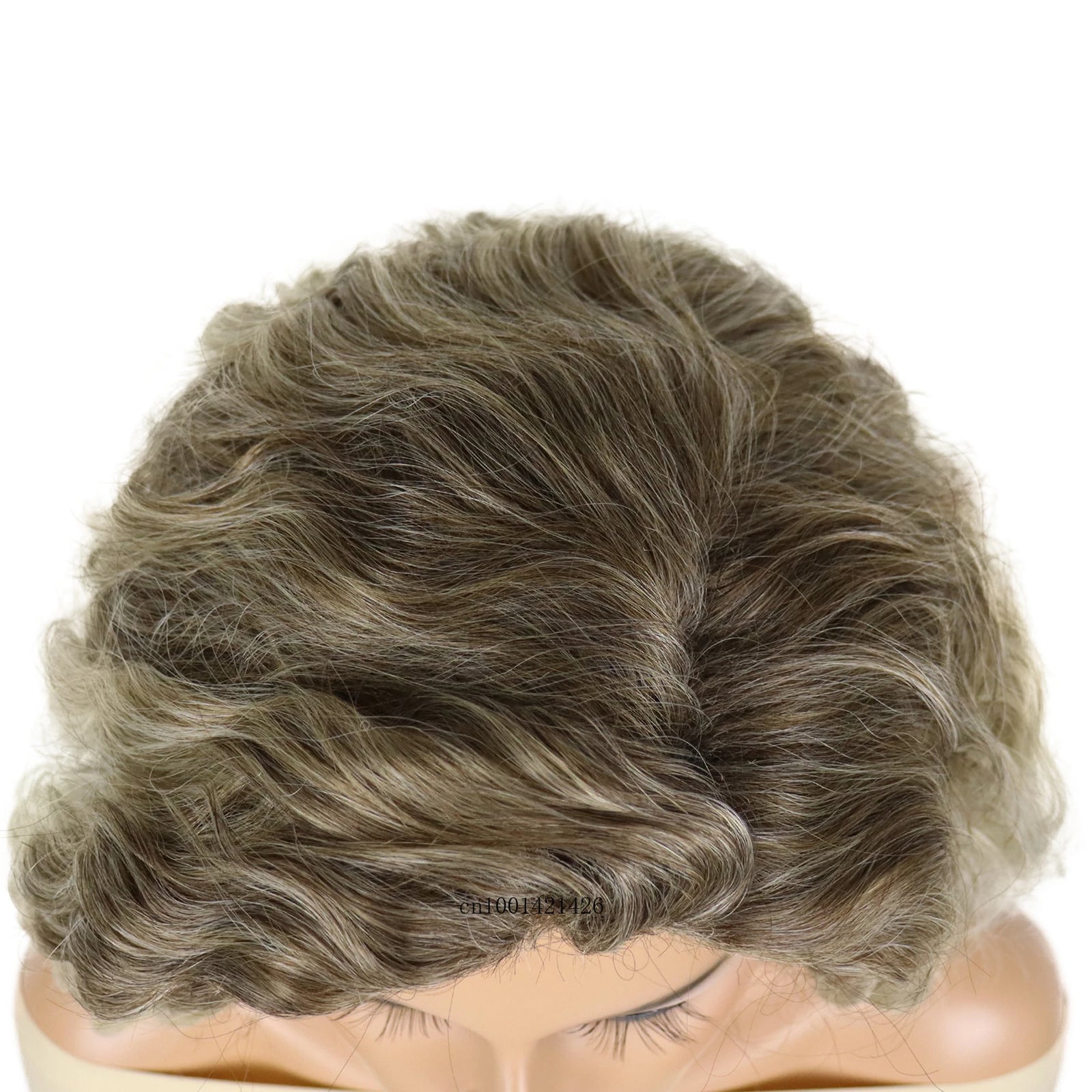 Synthetic Hair Long Curly Wigs for Black Women Gradient Color Blonde Wigs with Side Bangs Big Volume Hair Wigs Natural Hairstyle
