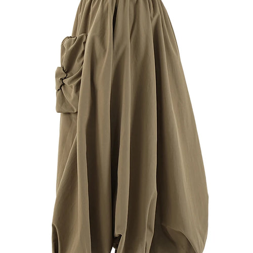 Load image into Gallery viewer, High Elastic Waist Khaki Pocket Shaped A-line Casual Half-body Skirt Women Fashion Tide New Spring Autumn 2025 CPG2082
