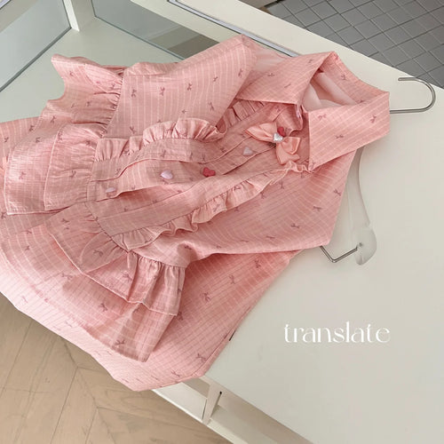 Load image into Gallery viewer, Summer Women Vintage Pink Button Sexy Off Shoulder Ruffles Sleeveless Short Tops High Waist Short Skirt 2025 Two-piece Set Trend
