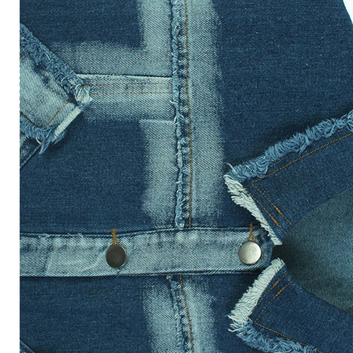 Load image into Gallery viewer, Women Black Denim Burr Mesh Spliced Big Size Vest Dress New Lapel Sleeveless Fashion Tide Spring Autumn 2025   1DJ1352
