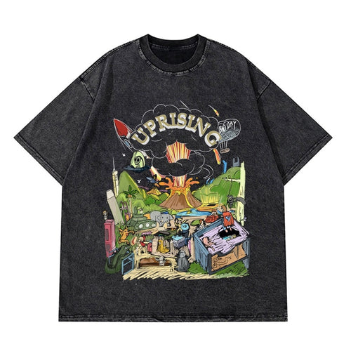 Load image into Gallery viewer, Vintage Washed Tshirts Anime T Shirt Harajuku Oversize Tee Cotton fashion Streetwear unisex top 20
