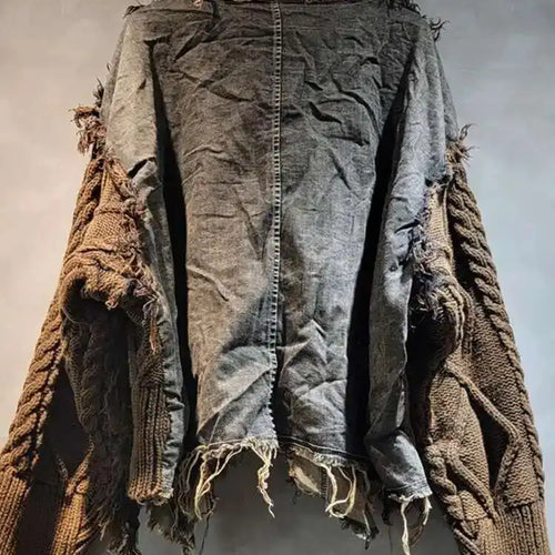 Load image into Gallery viewer, Orange Denim Big Size Knitting Sweater Round Neck Long Sleeve Women Pullovers New Fashion Tide Spring Autumn 2025 16U1329
