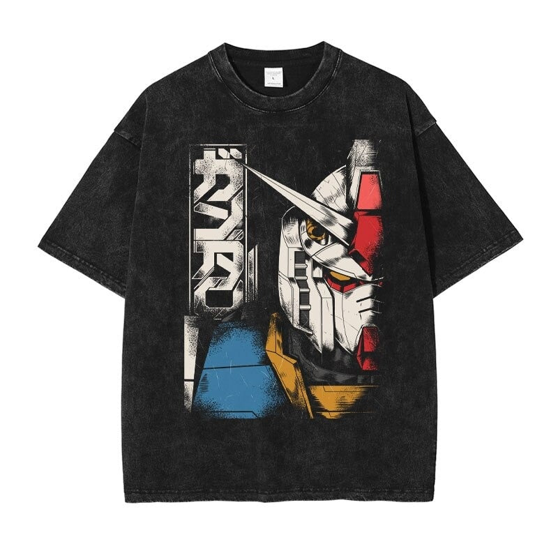 Vintage Washed Tshirts Anime T Shirt Harajuku Oversize Tee Cotton fashion Streetwear unisex top Astronaut 111v1