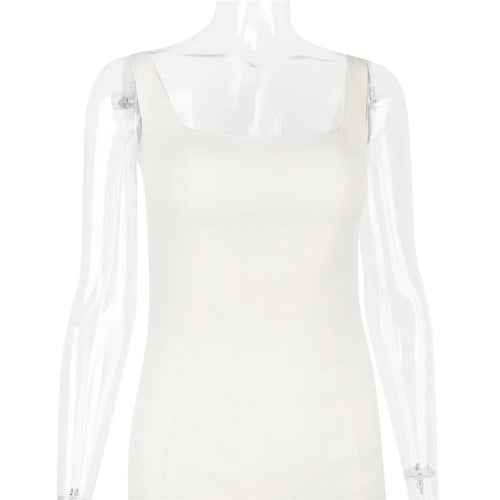 Load image into Gallery viewer, Backless Maxi Fishtail Dress For Women Gown Fashion Square Collar Sleeveless Loose Pleated Long Dress Elegant Dresses
