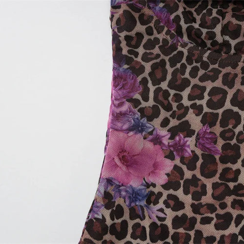 Load image into Gallery viewer, Leopard Print Sexy Skirt Two Piece Sets Women Off-shoulder Crop Tops And Mini Skirt Female Summer Beach 2 Piece Set
