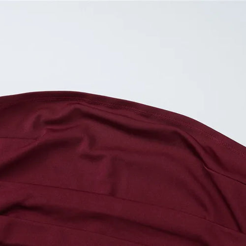 Load image into Gallery viewer, Strapless Backless Sexy Maxi Dress For Women Burgundy Mesh Sleeve Off-shoulder Bodycon Club Party Evening Long Dress
