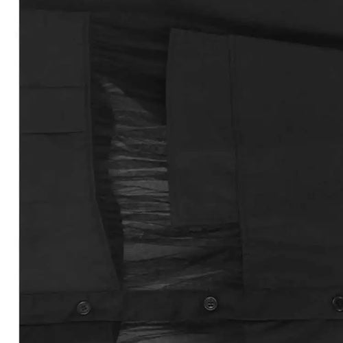 Load image into Gallery viewer, Women Black Mesh Perspective Big Size Midi Shirt Dress New Lapel Long Sleeve Fashion Tide Spring Autumn 2025 1DJ0140
