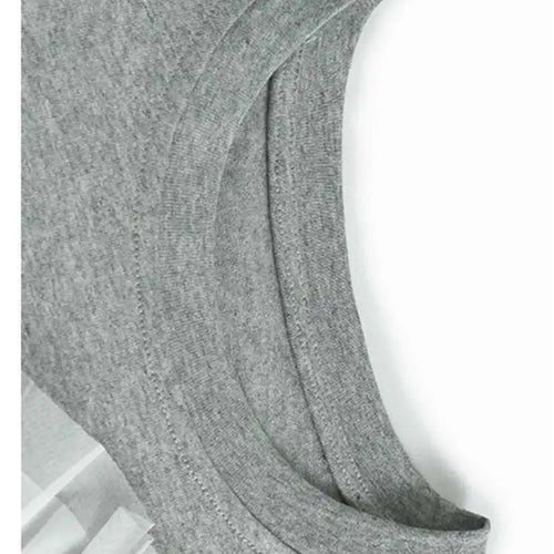 Load image into Gallery viewer, Women Gray Mesh Ruffles Big Size Mini T-shirt Dress New Round Neck Short Sleeve Fashion Tide Spring Summer 2025 1DH9812
