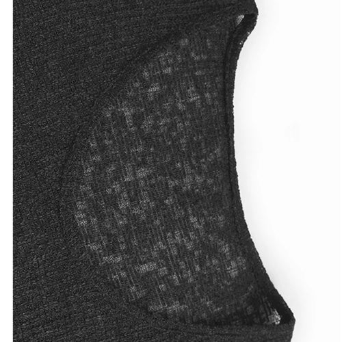 Load image into Gallery viewer, Women Black Thin Perspective Big Size Irregular T-shirt New Round Neck Short Sleeve Fashion Spring Summer 2025 1DJ1127
