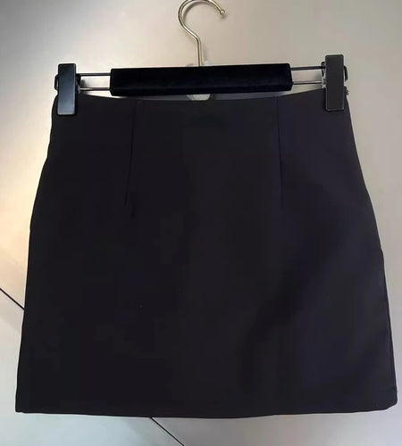 Mini Bodycon Skirts For Women High Waist A Line Patchwork Diamonds Summer Split Skirt Female Fashion Clothing