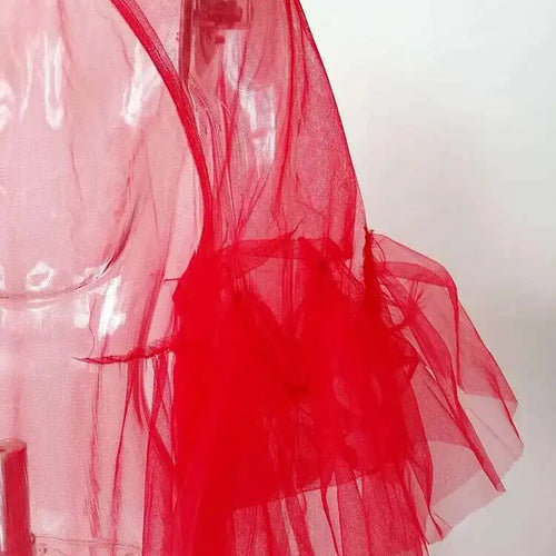 Load image into Gallery viewer, Women Black Ruffles Long Big Size Dress New Round Neck Three-quarter Sleeve Loose Fit Fashion Spring Summer 2025 JR77101
