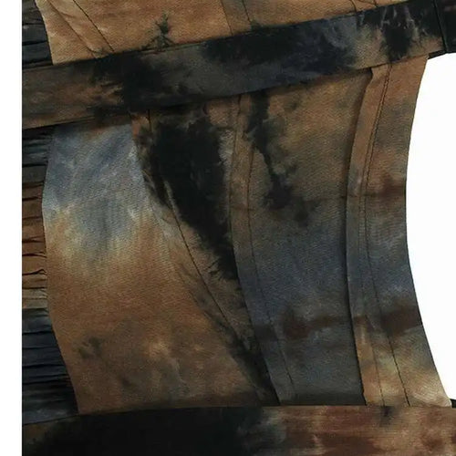 Load image into Gallery viewer, Women Tie Dye Pleated Big Size Casual Strap Dress New Square Collar Sleeveless Fashion Tide Spring Autumn 2025  1DH6611
