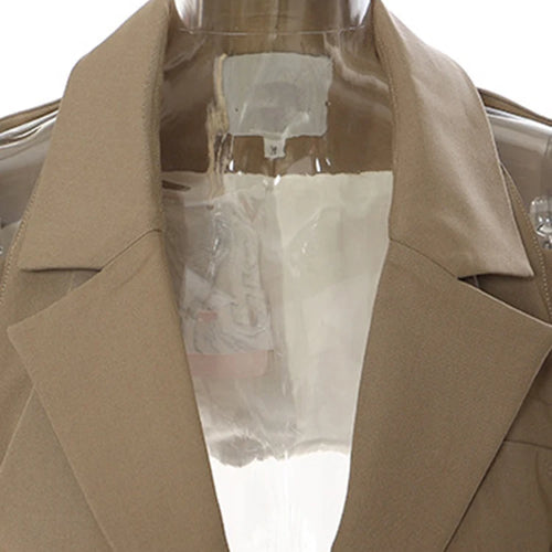 Load image into Gallery viewer, Women Off Shoulder Chain Big Size Blazer New Lapel Long Sleeve Loose Fit Jacket Fashion Tide Spring Autumn 2025 1DE9885
