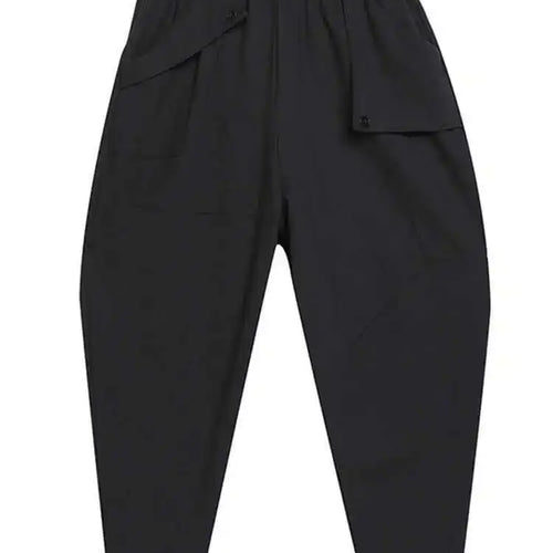 Load image into Gallery viewer, High Elastic Waist Black Pockets Casual Harem Pants New Loose Fit Trousers Women Fashion Tide Spring Autumn 2025 1DF4686
