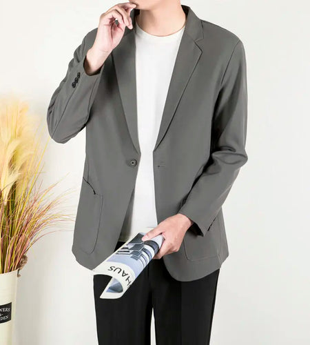 Suit Jacket Men's Spring Autumn New Style Single-breasted Loose Single Business Casual Business Male Tide 2025 9W1207