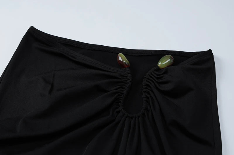 Autumn Winter Skirt Two Pieces Sets Women Sexy Long Sleeve Crop Tops And Elegant Maxi Skirt Sets Ladies Holiday Sets