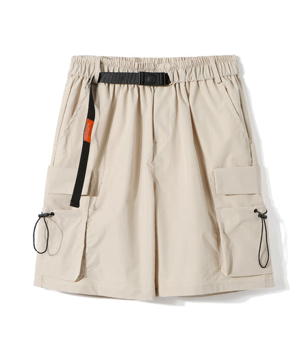 Casual Men's Cargo Shorts Mulit Pockets Elastic Waist Solid Color Summer American Style Clothing Male Overalls 9W1351