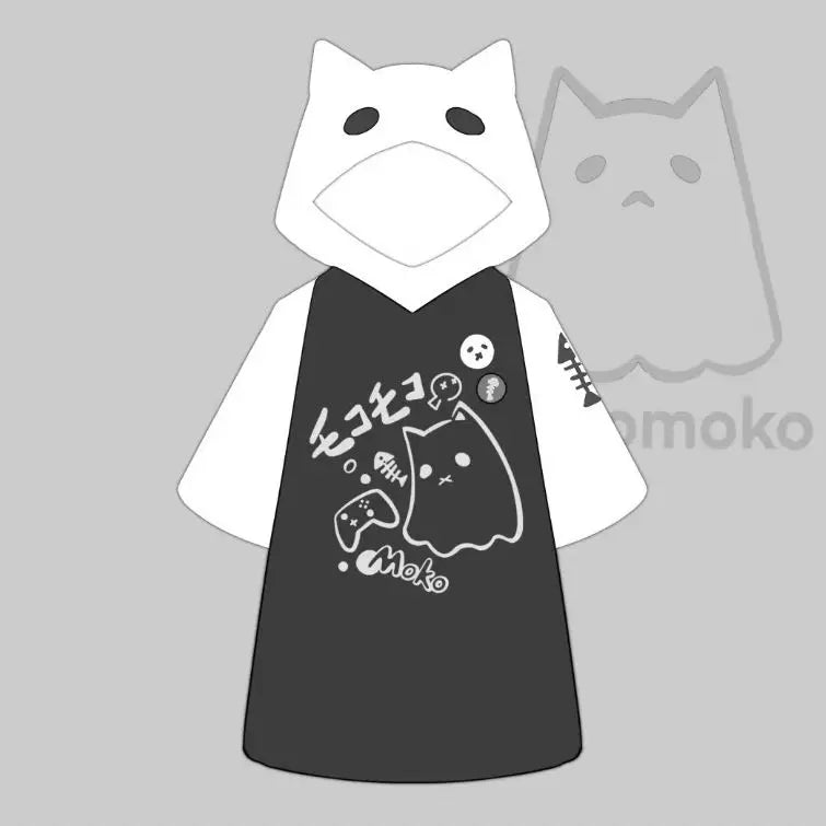 Japanese Woman Tshirts Hooded Short Sleeve Summer Tees Y2k Tops Cute T-shirt 2024 Ropa Mujer Fashion Casual Oversized T Shirts