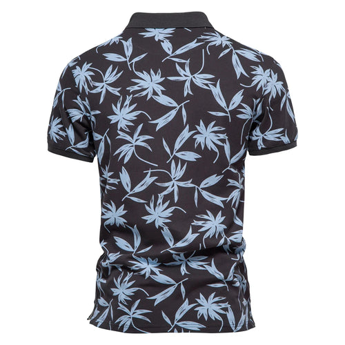 Load image into Gallery viewer, Hawaii Style Men Polo Shirts Cotton Leaf  Printing Short-sleeved Polo Shirts for Men New Design Brand Quality Polos Man
