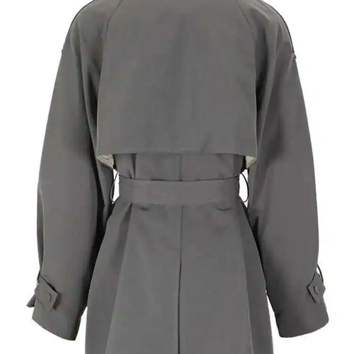 Load image into Gallery viewer, Women Gray Belted Big Size Trench New Lapel Long Sleeve Loose Fit Windbreaker Fashion Tide Spring Autumn 2025 CPG0586
