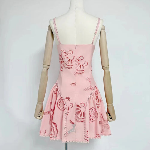 Load image into Gallery viewer, Hit Color Slimming Dresses For Women Square Neck Sleeveless High Waist Temperament Mini Dress Female Fashion Style
