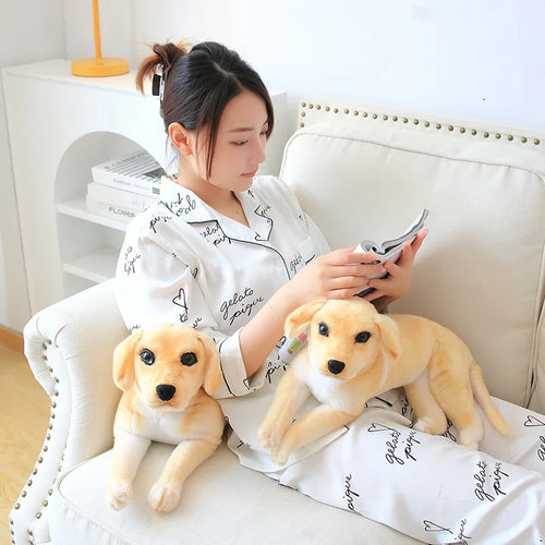 Load image into Gallery viewer, Simulation Golden Retriever Doll Plush Toys Cute Large Dog Guide Dog Stuffed Soft Animal Toys for Kids Accompany Doll Gifts
