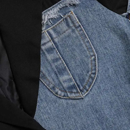 Load image into Gallery viewer, Women Blue Denim Irregular Casual Blazer New Lapel Long Sleeve Loose Fit Jacket Fashion Tide Spring Autumn 2025 1DH533905
