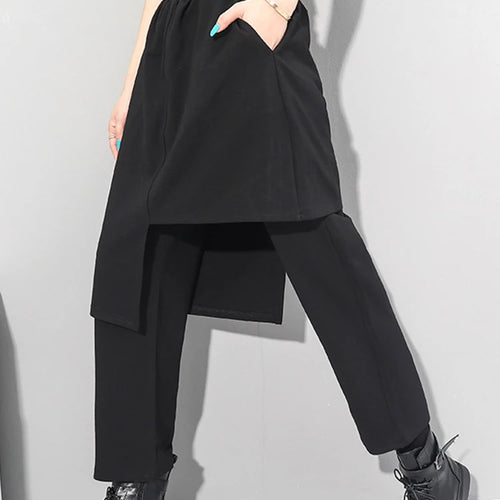 Load image into Gallery viewer, High Elastic Waist Black Irregular Long Harem Trousers New Loose Fit Pants Women Fashion Tide Spring Autumn 2025 1DC430
