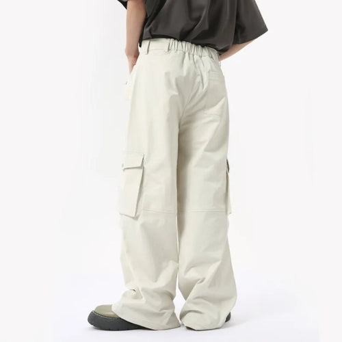 Load image into Gallery viewer, High Street Men&#39;s Cargo Pants Summer Loose Big Peckers Straight Trousers Wide Leg Male Casual Overalls 9C6311
