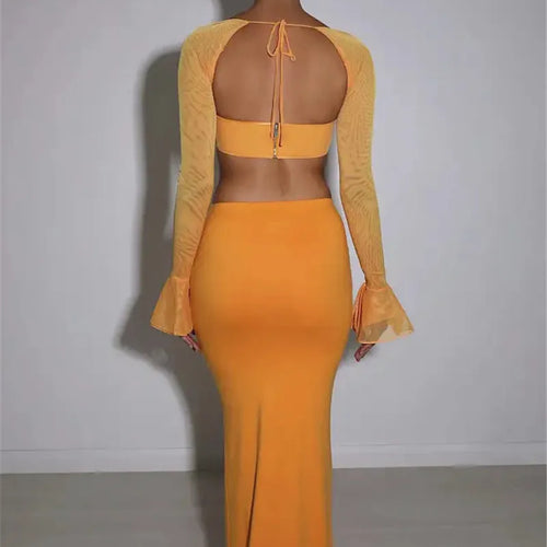 Load image into Gallery viewer, Thickened Fabric Sexy Maxi Skirt Women 2023 Autumn Winter New Solid High Waist Skinny Club Party Long Skirt Elegant
