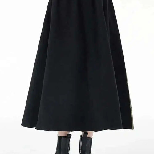 Load image into Gallery viewer, High Elastic Waist Color-block Asymmetric Green A-line Half-body Skirt Women Fashion Tide New Spring Autumn 2025 1DH3872
