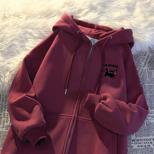 Load image into Gallery viewer, Hooded Sweatshirts for Women 2024 Ropa Mujer Thicked Oversized Jackets Y2k Tops Casual Fashion Anime Zipper Hoodies Coats 49C858
