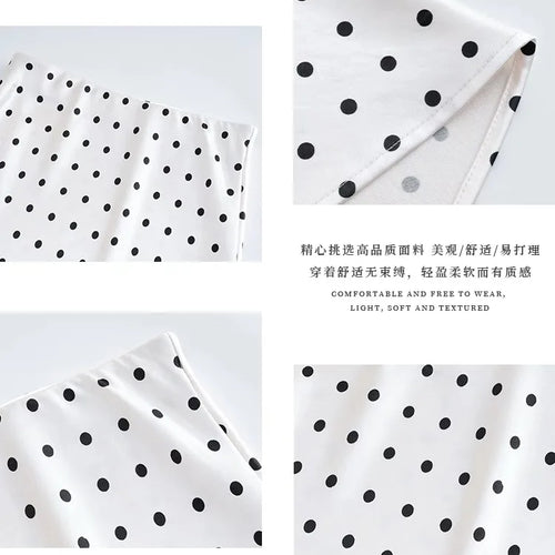 Load image into Gallery viewer, Spring Summer French Vintage Dot Elegant Sexy Club Long Skirts Women High Waist Vacation Slim Wrap Hip Fishtail Half Skirt 2025
