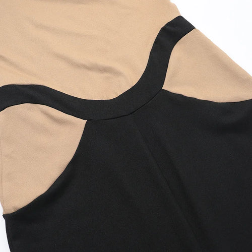 Load image into Gallery viewer, Patchwork Sleeveless Sexy Maxi Dress For Women Fashion Color Contrast Bodycon Elegant Evening Club Sexy Long Dress
