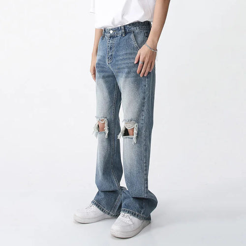 Load image into Gallery viewer, Men&#39;s Wear Spring New Casual Denim Slim Pants Trend Holes Vintage Male Trousers Korean Fashion Casual 9A7027
